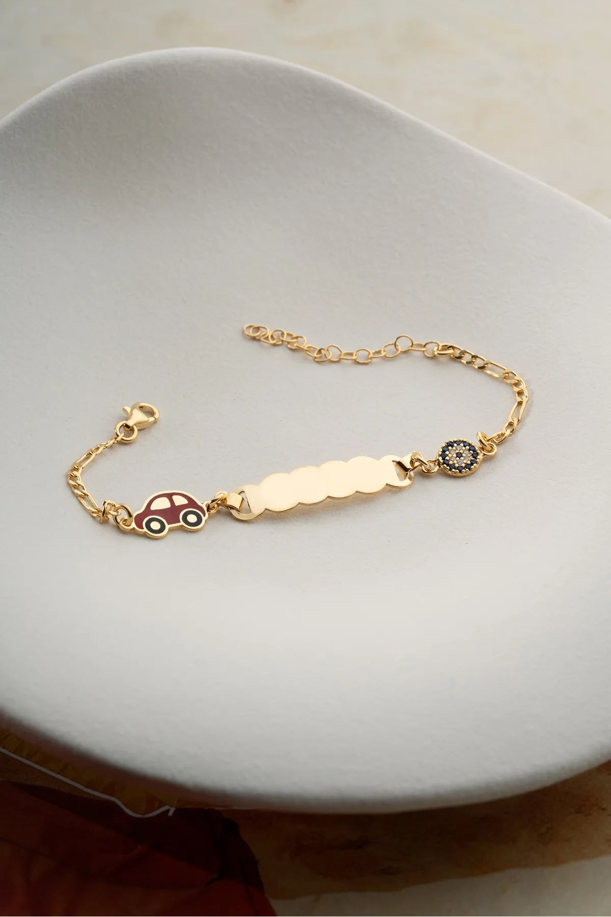 925 Ayar Gümüş İsimli Araba Figürlü Çocuk Bileklik