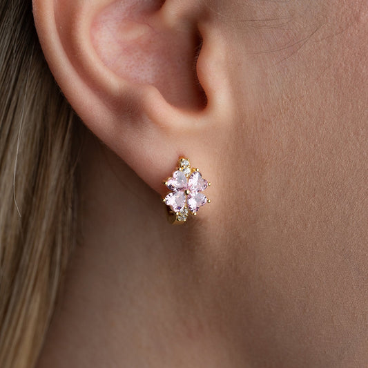 Pink Clover Earrings