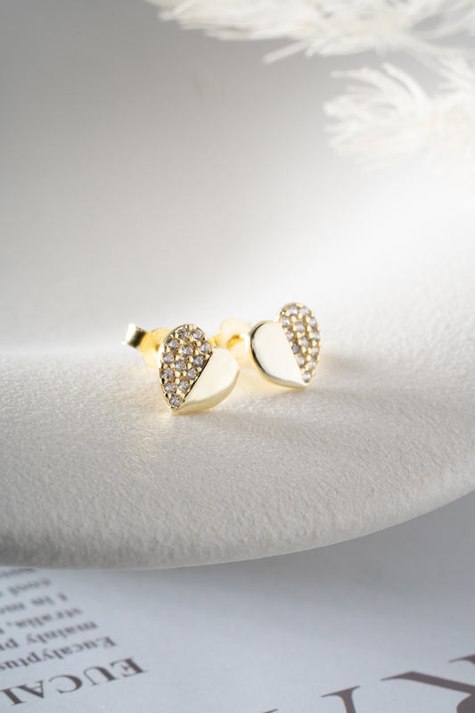 Minimal Earrings with Heart Figures