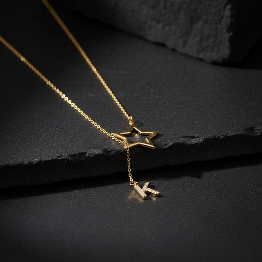 Starry Initial Yıldızlı Harf Kolye