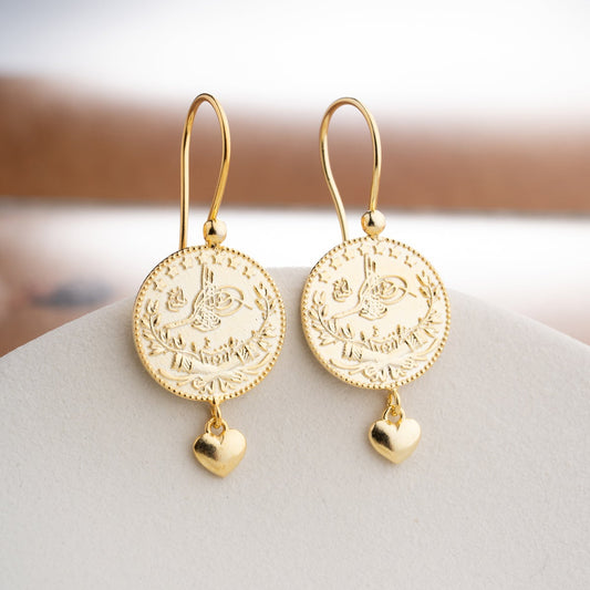 Boucles d'oreilles Sultanie - 925 argent sterling - motif ottoman