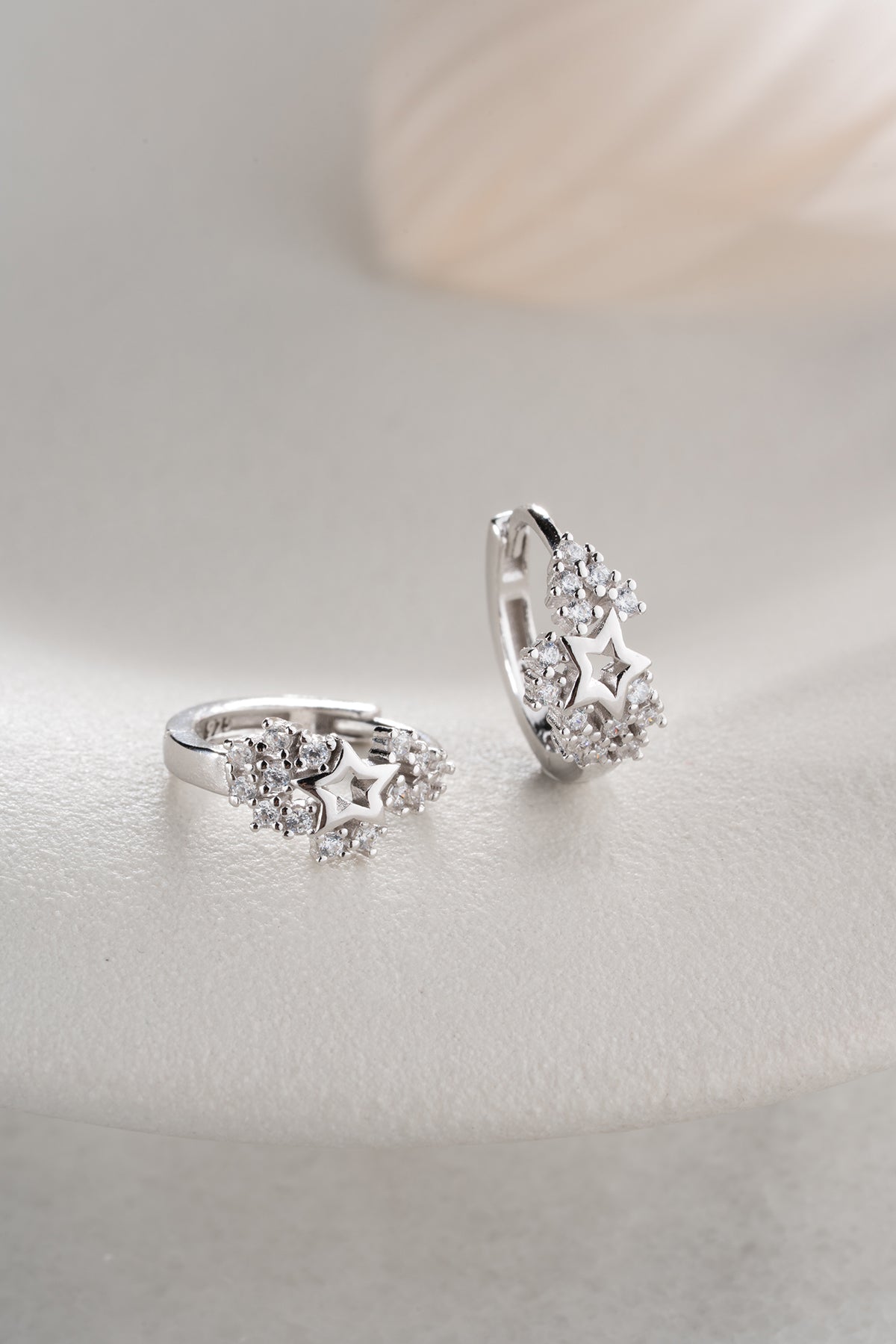 Stern Ohrringe mit Zirkonia | 925 Silber
