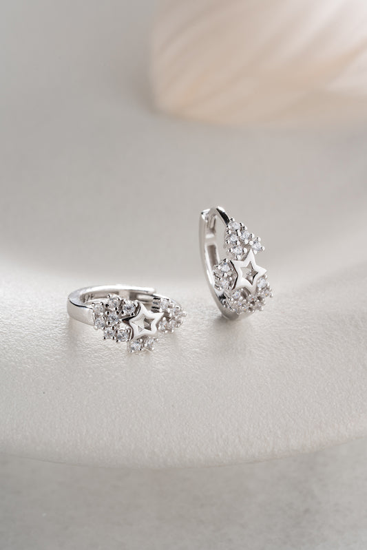 Stern Ohrringe mit Zirkonia | 925 Silber