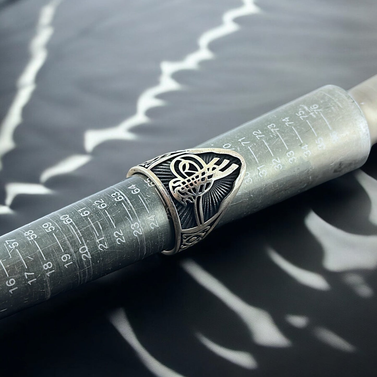 925 Sterling Silver Men's mind archer ring