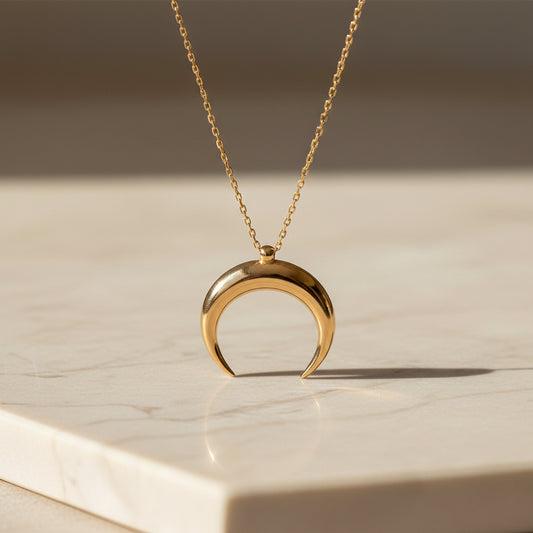 Rose Gold Hilal Model Kolye