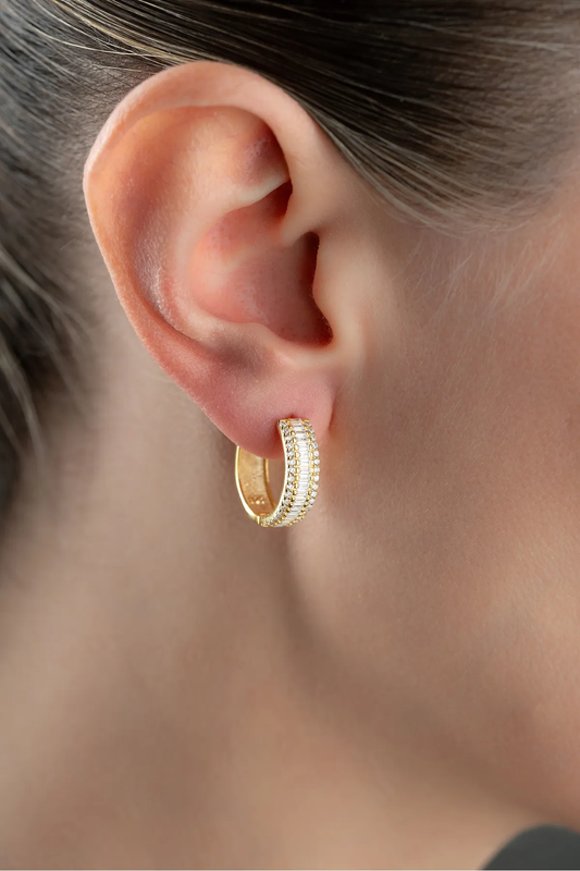 925er Silber Baget Ohrringe