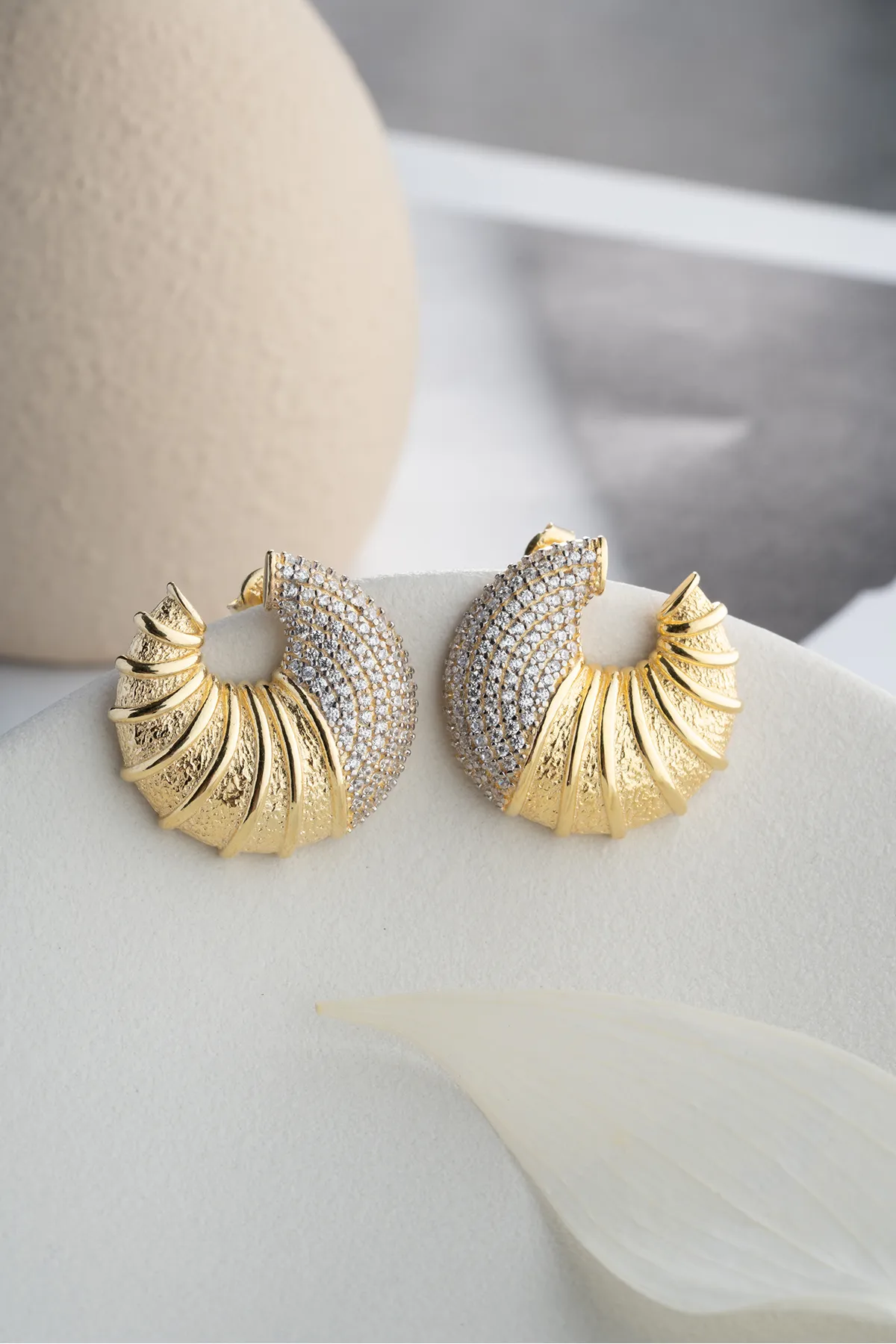 925er Silber Muschel Ohrringe mit Perle