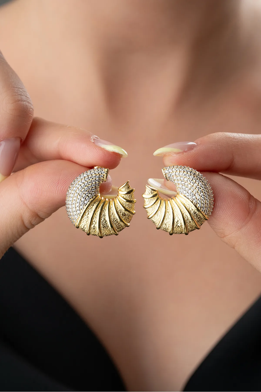 925er Silber Muschel Ohrringe mit Perle