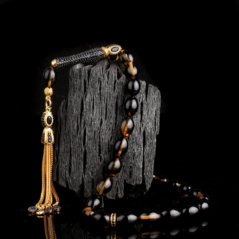 Özel Kutulu Deri Cüzdan ve 925 Ayar Gümüş Tesbih Seti