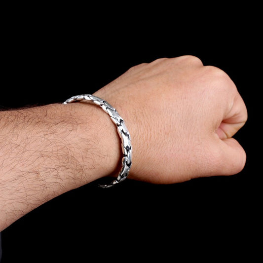 Kral Zincir 925 Ayar Gümüş Erkek Bileklik