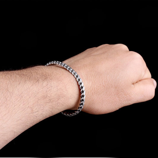 Burgu Model 925 Bracelet pour hommes en argent sterling