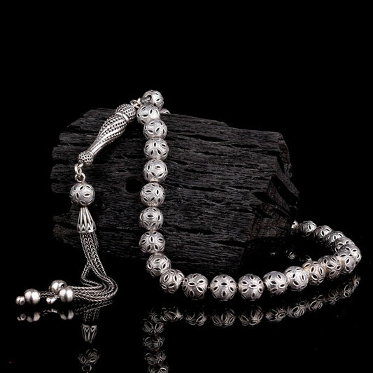 925 SET Silver Fizy Model Tesbih (wrist height)