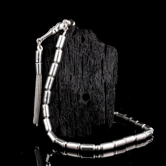 925 Sterling Silver Capsule Cutting Tesbih