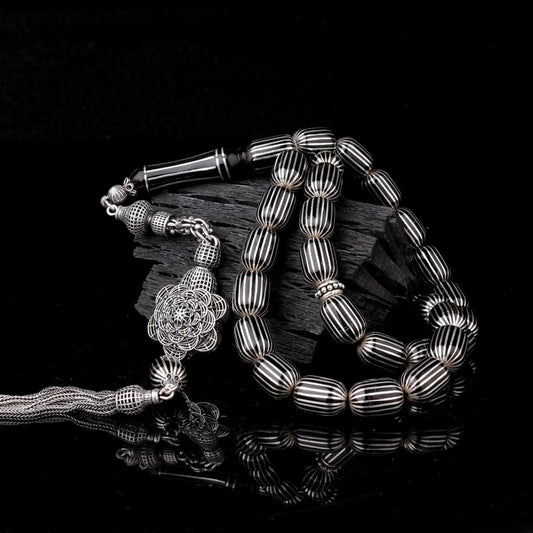 Efe Tesbih – 925 Ayar Gümüş Erzurum Oltu Taşı