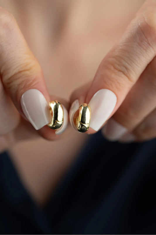 Runde Creolen mit Bombierung – 925er Silber