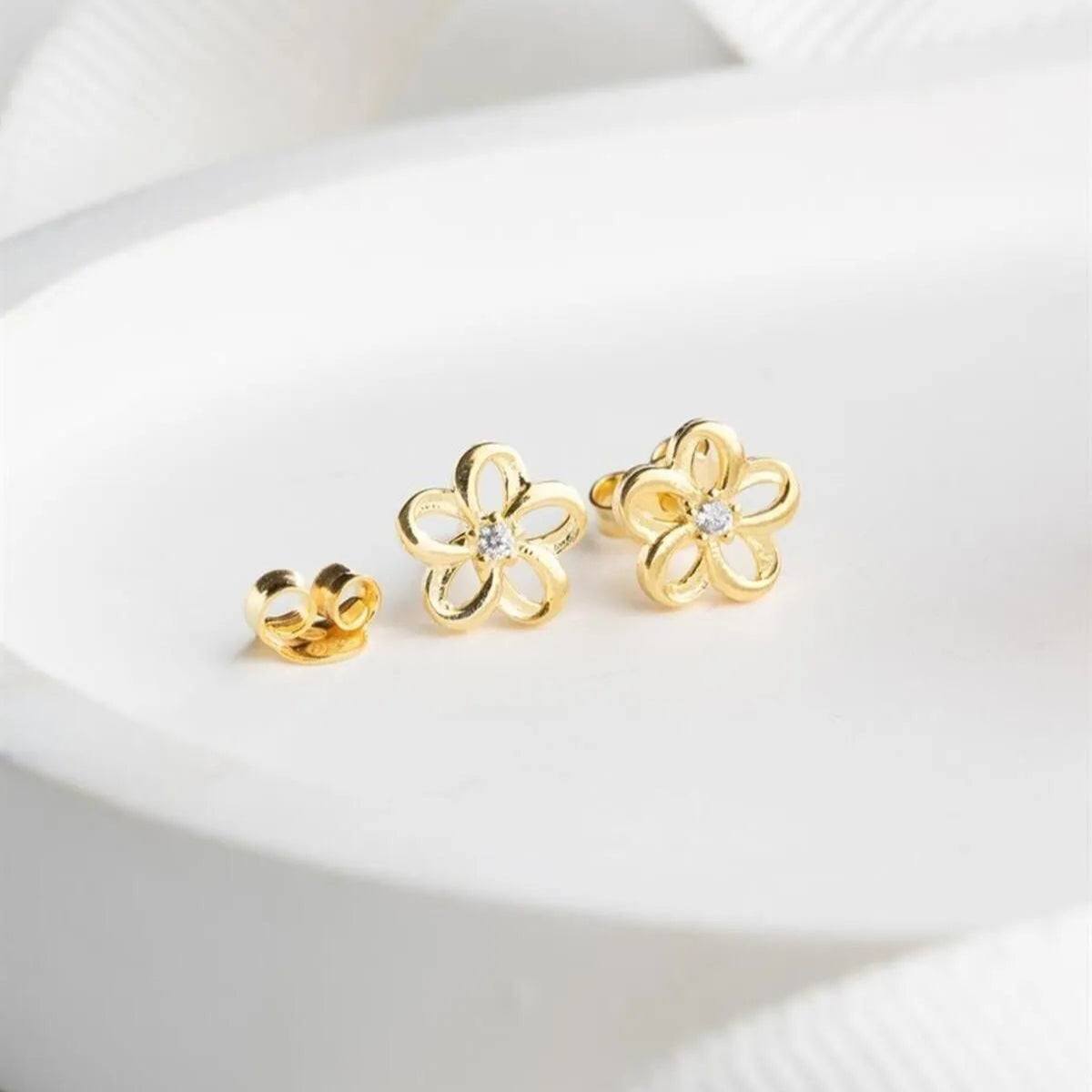 Petite Bloom - 925 boucles d'oreilles en argent sterling