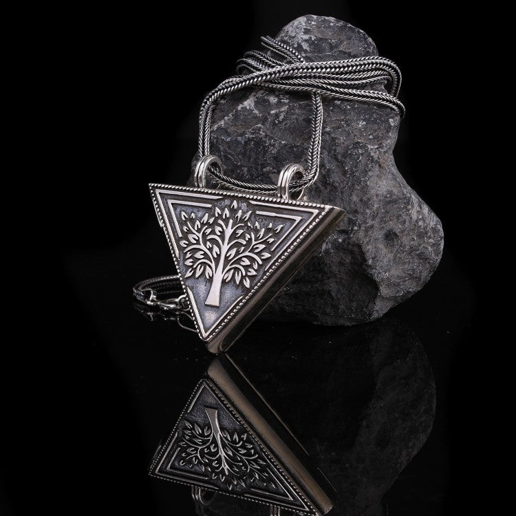 925 Sterling Silver Amulet Cup Necklace