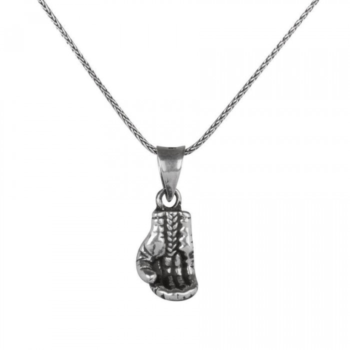 Details about   Sterling Silver Hinged Boxing Glove Pendant & Silver Faceted Belcher Chain 