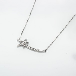 Women Silver Necklace With...
