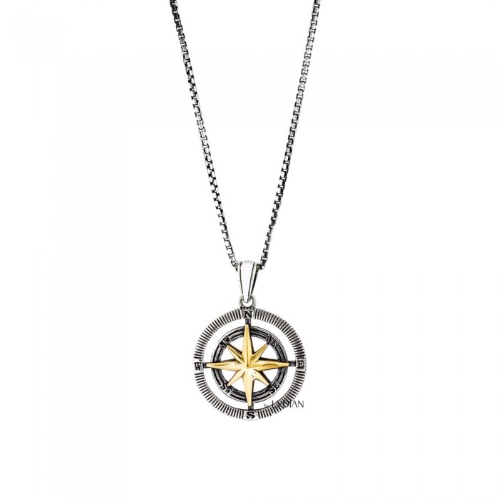 TANGPOET Compass Locket Necklace for Men,925 India