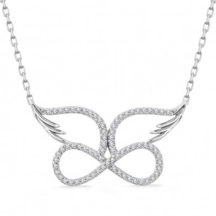 Angel Wing Infinity Halskette