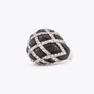Patterned Women's Silver Ring