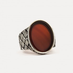 Agate Stone 925s Silver Ring