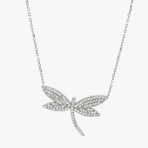 Schmetterling Silber Halskette