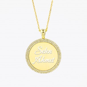 Engraved Name Necklace with...