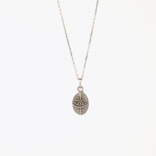 Eye of Life Silver Necklace