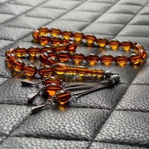 12mm x 9mm amber Rosary...