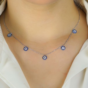 Evil Eye Chain Necklace -...