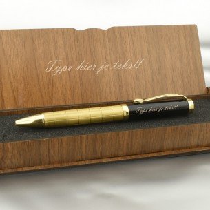 Personalised Pen in Personalized Wooden Case Set