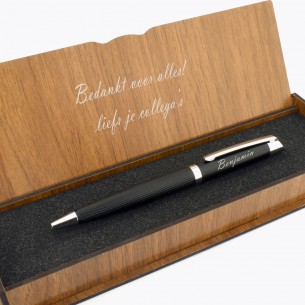 Personalised Pen in Personalized Wooden Case Set