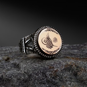 Ottoman Tugra 925 Sterling Silver Men's Ring
