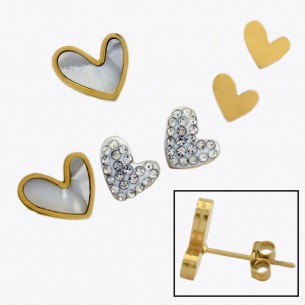 Heart Design Steel Earrings