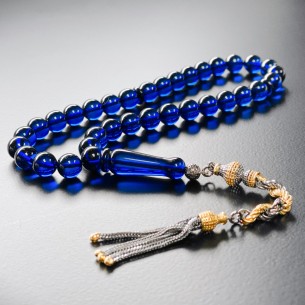 Azure Sapphier Amber Rosary
