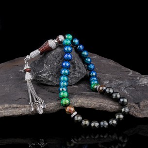 925 Sterling Silver Tasseled Color Changing Her Stone Rosary
