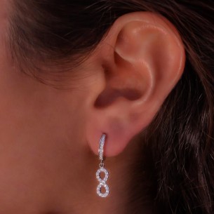 Infinity Design Ohrringe aus 925er Sterling silber