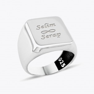 Personalized Silver Men's Ring
