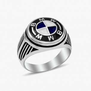 BMW Model 925 Sterling Silver Men's Ring