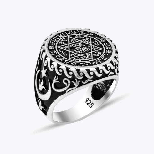 Seal of Solomon 925 Sterling Silver Ring