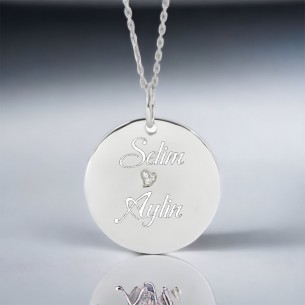 Personalized Heart Silver...