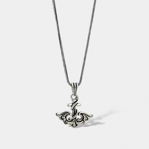 Einzigartiges Design: Drachenflügel Herrenkette | 925 Sterling Silber | 60 cm Kette
