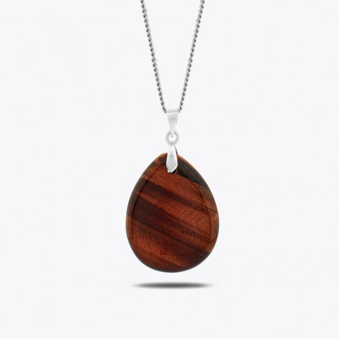 Red Tiger Eye Natural Stone Necklace