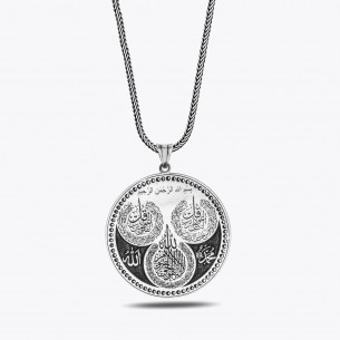 Nas - Falaq - Ayatul Kursi 925 Sterling Silber Halskette