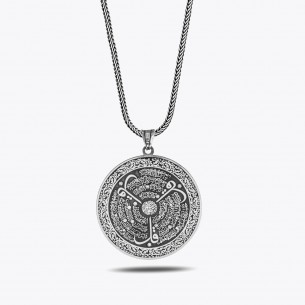 Nas - Falaq - Kafirun 925 Sterling Silber Halskette