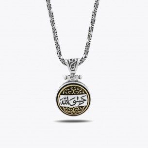 Hasbiyallah Maßgefertigtes Design Silber Halskette
