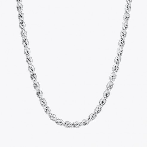 Rope Chain Necklace 4,5 mm - 925 Sterling Silver
