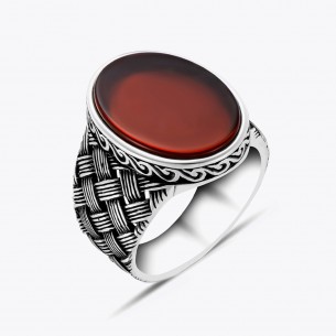 Agate Stone 925s Silver Ring
